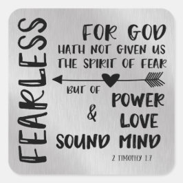 2 Timothy Bijbel Verse Vierkante Sticker