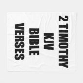 2 Timothy KJV Bijbelverzen Fleece Deken (Voorkant (Horizontaal))