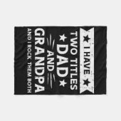2 titels vader opa grappige vaders grootouder dag fleece deken (Voorkant (Horizontaal))