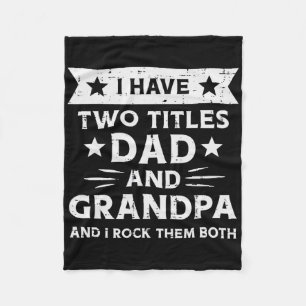 2 titels vader opa grappige vaders grootouder dag fleece deken