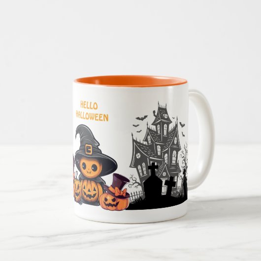 2-Tone mok 11oz : HALLOWEEN #1 (Voorkant rechts)