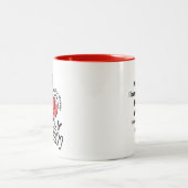 2-Tone Mok 11oz: Mijn enige Queen (rood) (Center)