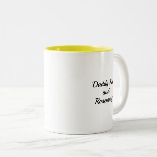 2-Tone Mok 11oz: Mijn vader Mijn oude ik (geel) (Voorkant rechts)