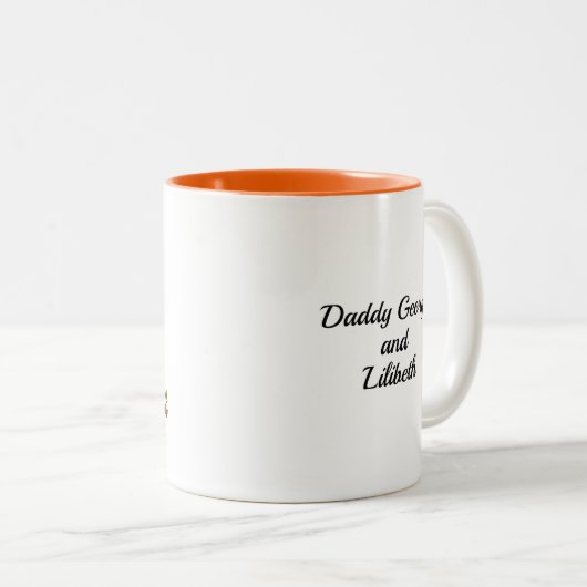 2-tone Mok 11oz: Mijn vader Mijn oude ik (sinaasap (Voorkant rechts)