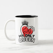 2-Tone Mok 11oz: My Only Queen (zwart) (Links)