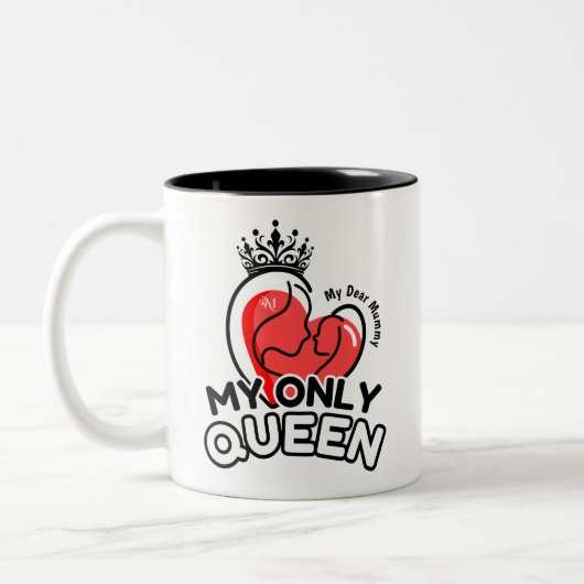 2-Tone Mok 11oz: My Only Queen (zwart) (Links)