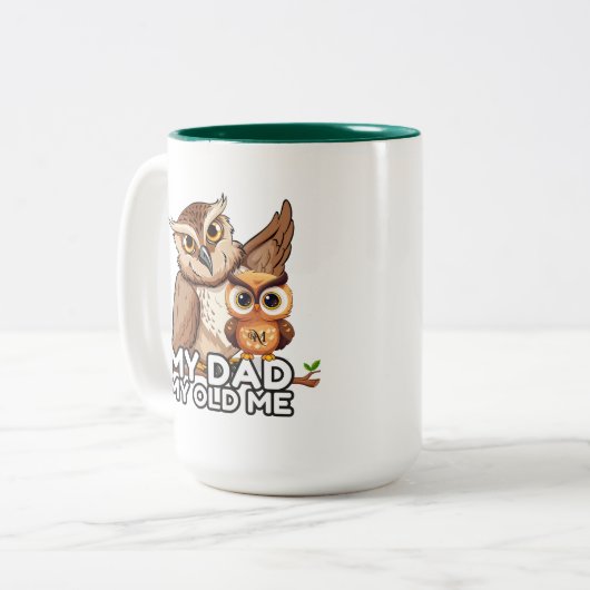 2-Tone Mok 15oz: Mijn vader Mijn oude ik (groen) (Voorkant links)