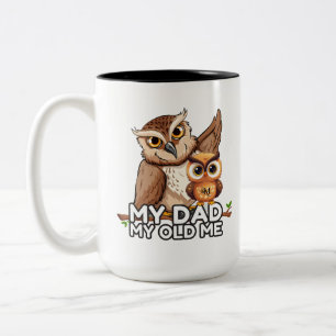 2-Tone Mok 15oz: My Dad My Old Me (zwart)
