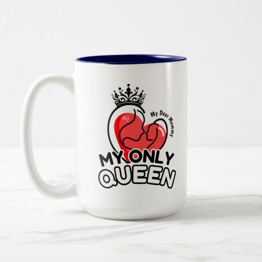 2-Tone Mok 15oz: My Only Queen (blauw) (Links)