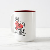 2-Tone Mok 15oz: My Only Queen (bruin) (Voorkant links)