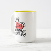 2-Tone Mok 15oz: My Only Queen (geel) (Voorkant links)