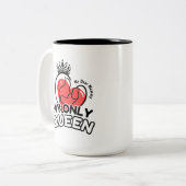 2-Tone Mok 15oz: My Only Queen (zwart) (Voorkant links)