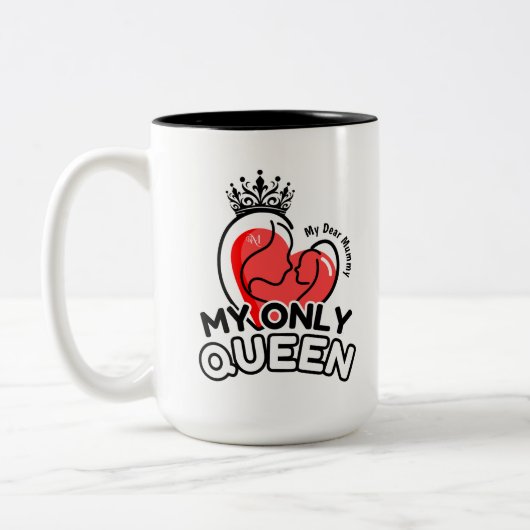 2-Tone Mok 15oz: My Only Queen (zwart) (Links)