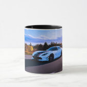 2 Tone witte sportwagen Classic koffie mok (Midden)