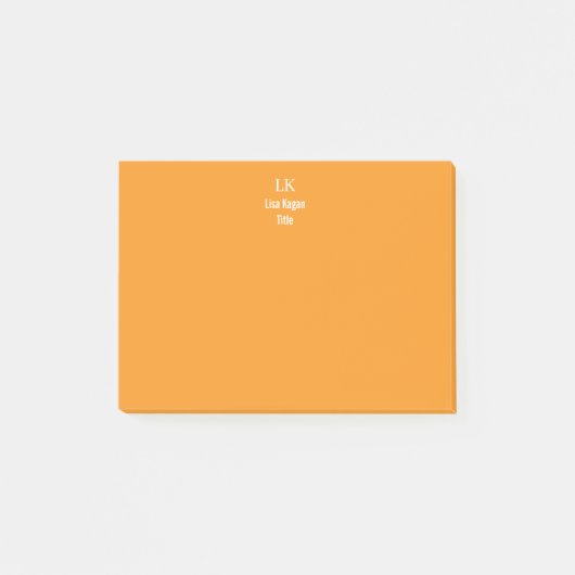 2-tonig gepersonaliseerd monogram op maat post-it® notes (Voorkant)