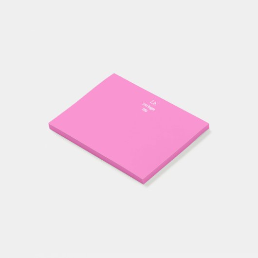 2-tonig gepersonaliseerd monogram op maat post-it® notes (Schuin)
