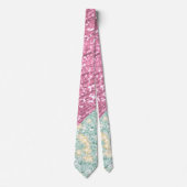 2-tonige kleur glitter roze en poederblauw cyaan stropdas (Voorkant)