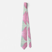 2-tonige kleur glitter roze en poederblauw cyaan stropdas (Voorkant)