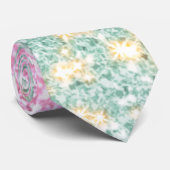 2-tonige kleur glitter roze en poederblauw cyaan stropdas (Opgerold)