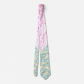 2-tonige kleur glitter roze en poederblauw cyaan stropdas (Achterkant)