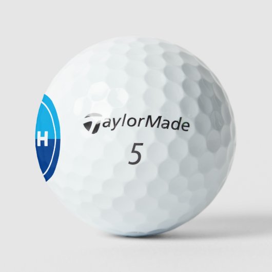 2-toon blauw monogram om Golfer te identificeren Golfballen (Logo)