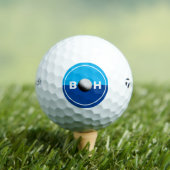 2-toon blauw monogram om Golfer te identificeren Golfballen (Insitu Shirt)