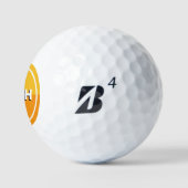 2-toon Oranje monogram om Golfer te identificeren Golfballen (Logo)