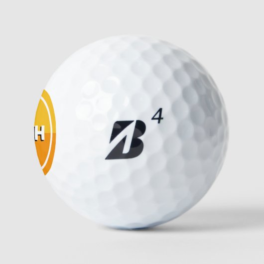 2-toon Oranje monogram om Golfer te identificeren Golfballen (Logo)