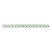 2-Toon Shamrock Green op White St.Patrick's Clover Grosgrain Lint (Voorkant)