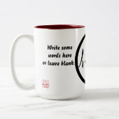 2-toon vriendelijkheid mokken met zwarte Japanse k (Links)