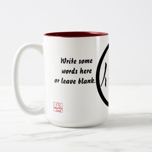 2-toon vriendelijkheid mokken met zwarte Japanse k (Links)