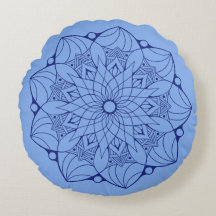 2 Toonblauw Mandala Sierkussen voor couche