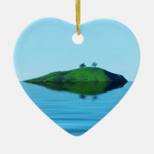 2 Trees Island Keramisch Ornament