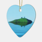 2 Trees Island Keramisch Ornament (Links)