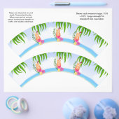 2 Tropische Hawaïaanse Luau Aangepaste Cupcake Ver Flyer (Enkel)