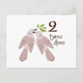 2 Turtle Dove Briefkaart (Voorkant)