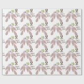 2 Turtle Dove Cadeaupapier (Vlak)