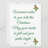 2 Turtle Doves Feestdagenkaart (Achterkant)