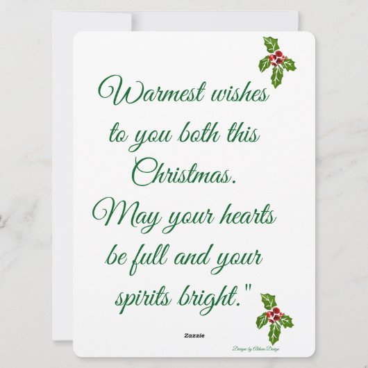 2 Turtle Doves Feestdagenkaart (Achterkant)