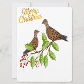 2 Turtle Doves Feestdagenkaart (Voorkant)