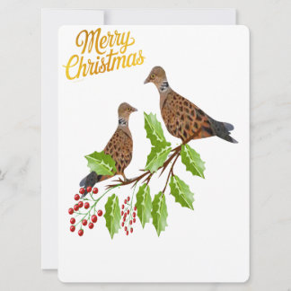 2 Turtle Doves Feestdagenkaart
