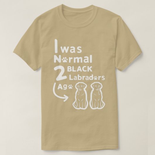 2 Twee Black Lab Labrador Retriever Gift Idee Dog T-shirt (Design voorkant)