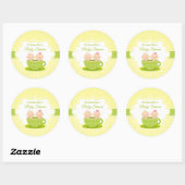 2 Twee erwten in een pod tweeling unisex baby show Ronde Sticker (Vel)
