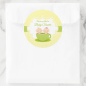 2 Twee erwten in een pod tweeling unisex baby show Ronde Sticker (Tas)
