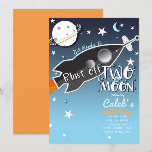 2 Twee keer de 'Mon Rocket Ship Space Birthday'-pa Kaart