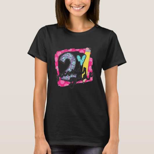 2 tweedeklas potlood terug naar school Kind T-shirt (Voorkant)