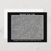 2. UFO Petroglyph in Death Valley Briefkaart (Voorkant / Achterkant)