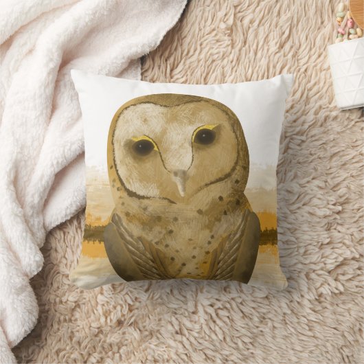 2 uilen, rustieke bruine beige karamel kussen (Deken)