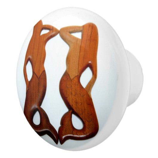 2 uitkijkzeemeermin keramische knop (Rechts)