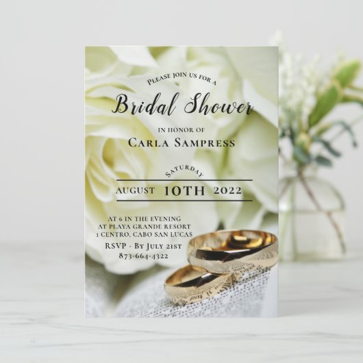 2 Uitnodiging van de Bridal van de Rings (Staand voorkant)